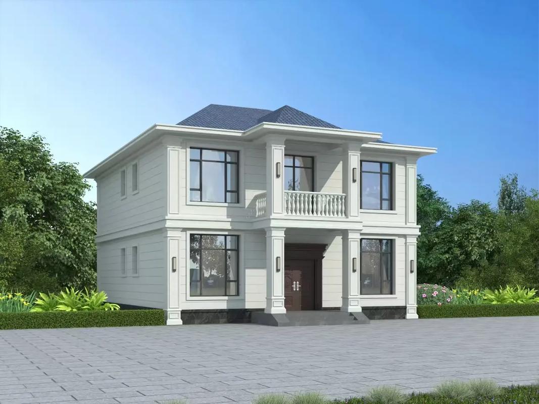 新中式装修农村别墅 室内外同时进行，室外已基本完工，室内装潢拉开帷幕